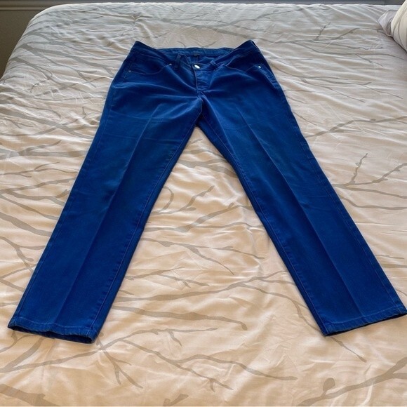 Jag Jeans Sapphire Blue Ankle Length 5 Pocket Low Rise  Size 10 - Picture 2 of 9